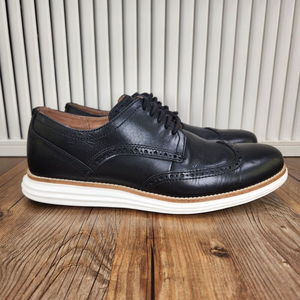 Cole Haan OriginalGrand Wingtip Oxfords Mens Size 9 M Black Dress Shoes C26469